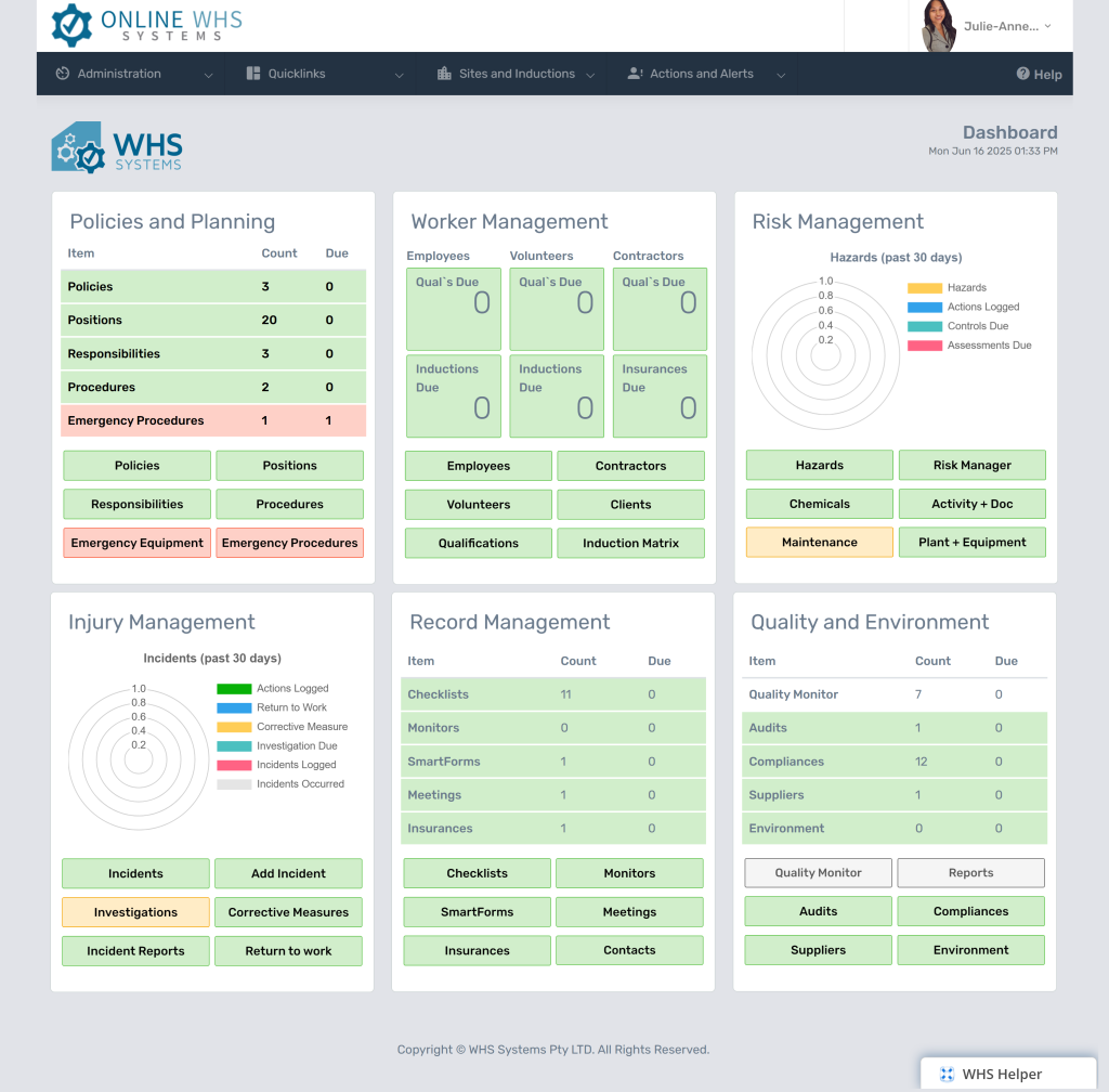 Admin Dashboard Screenshot